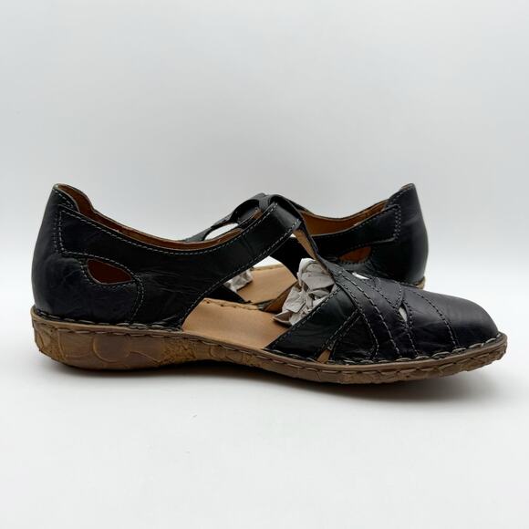 Josef Seibel Womens Rosalie 29 Sandals EU 40 US 9-9.5 Black Leather NWOB - Picture 6 of 14